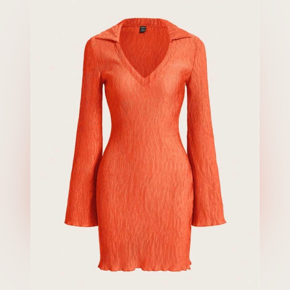 Orange Fringe Dress (X-Small)